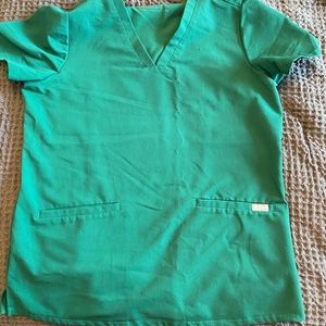 Figs Hunter Green Scrubs shirt